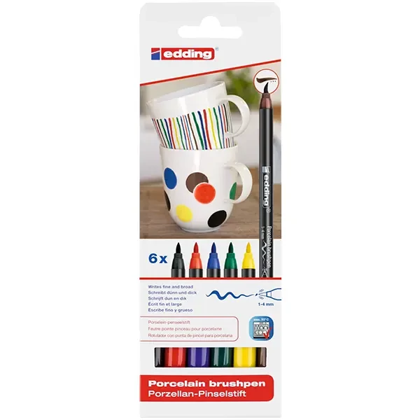 Porcelán ecsetirón marker készlet -  Family Color