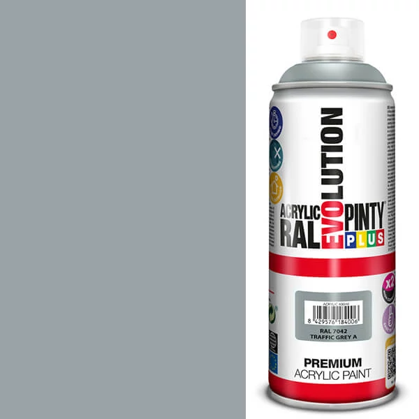 Akrilna boja u spreju, EVOLUTION sjajna, 400 ml - RAL7042 traffic grey