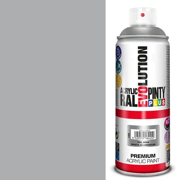Akrilna boja u spreju, EVOLUTION sjajna, 400 ml - RAL9006 white aluminium
