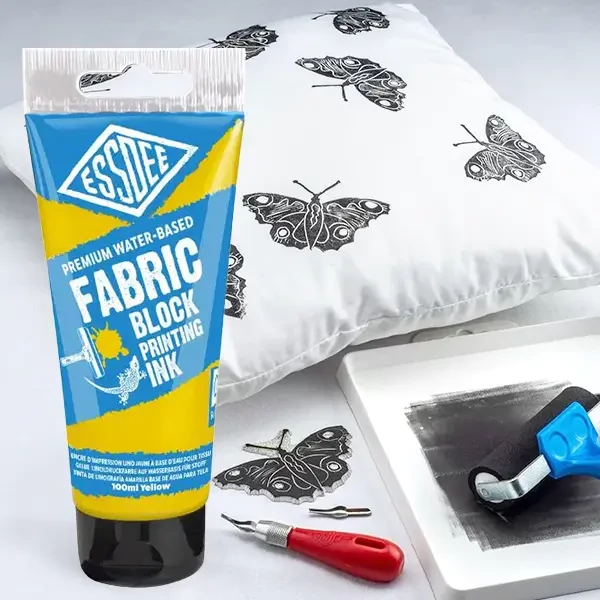 Essdee lino boja za tekstil, 100 ml, na vodenoj bazi - žuta