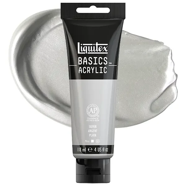 Liquitex Basics akrilna boja, 118 ml - 052, silver