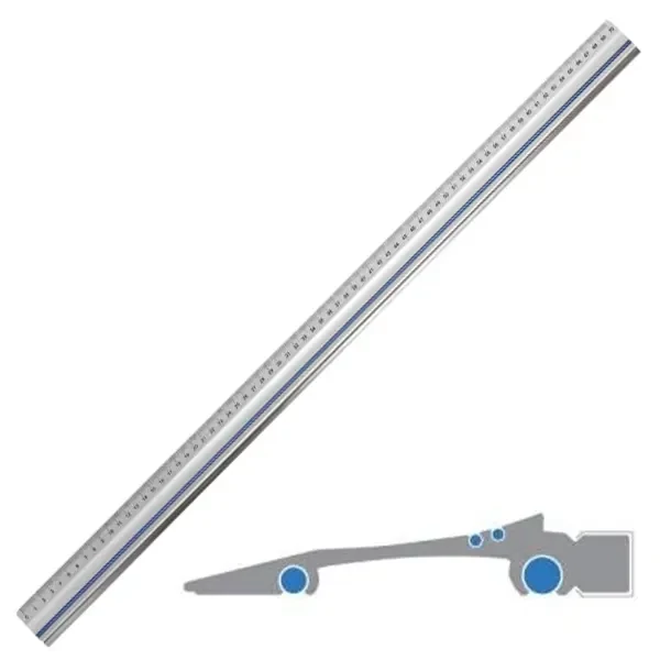 Leniar aluminijsko ravnalo s čeličnom oštricom - 70 cm