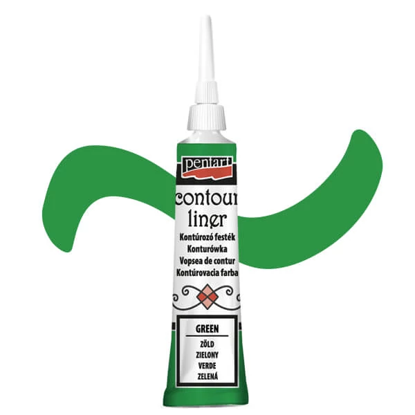 Pentart boja za konturiranje, univerzalna, 20 ml - zelena