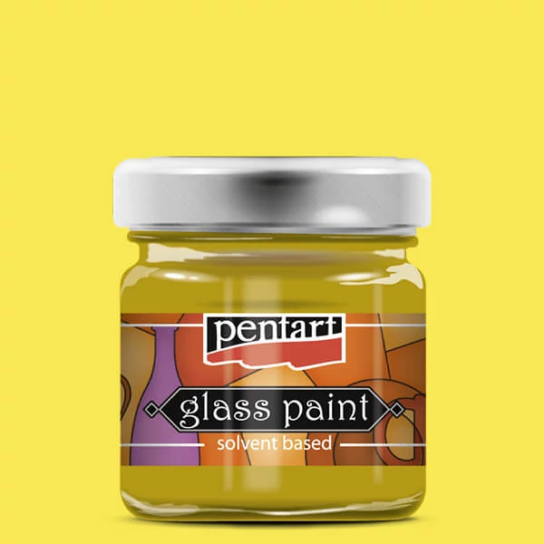 Pentart solventna boja za staklo, 30 ml - 772 žuta