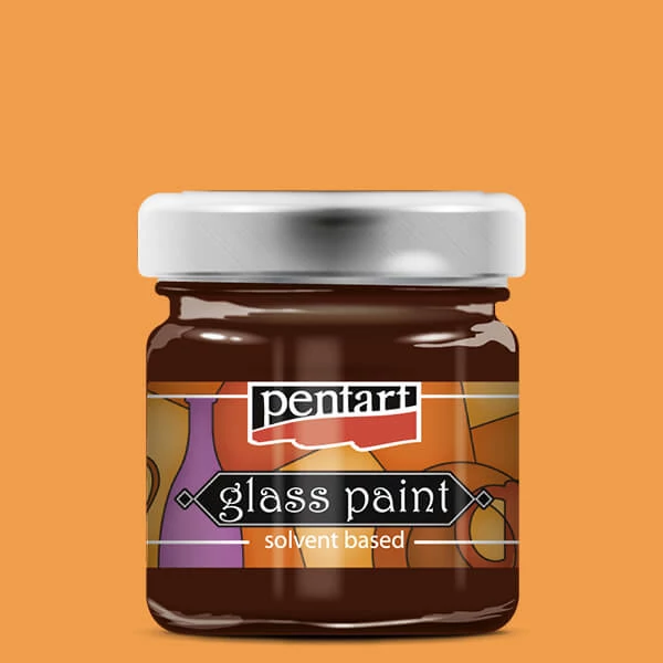 Pentart solventna boja za staklo, 30 ml - 773 narančasta