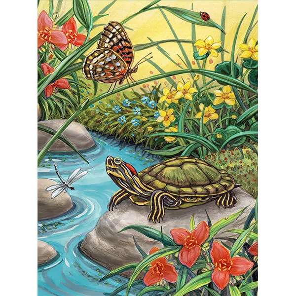 Set za bojanje s brojevima, akrilna boja+kist, 22x30 cm - Kornjača