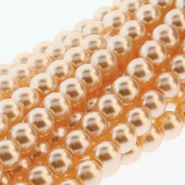 Ogrlica od čeških staklenih tekla perli, 4 mm, 120 kom - Pink
