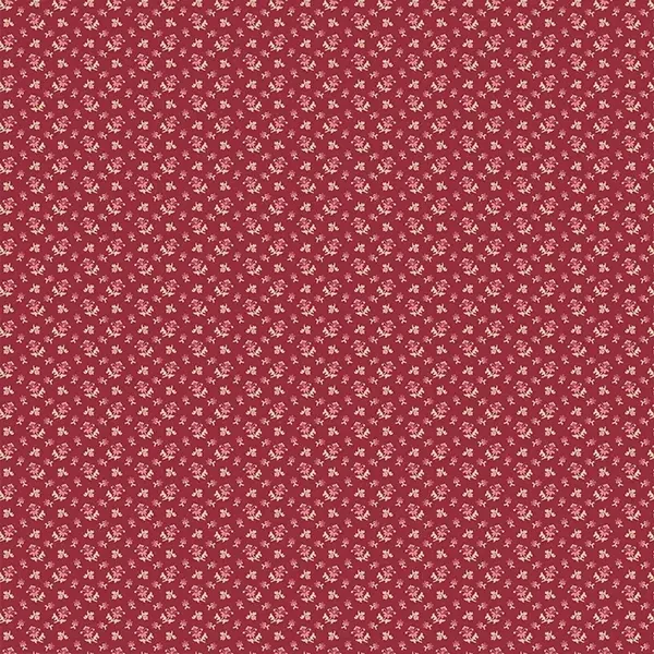 Patchwork tkanina - Makower - Wildflower Cottage 1593R Scatter crimson