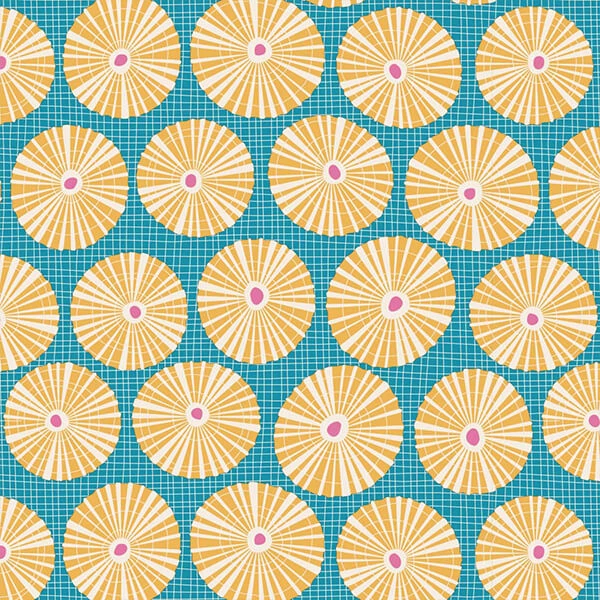 Patchwork tkanina - Tilda Cotton Beach - Limpet shell teal 100338