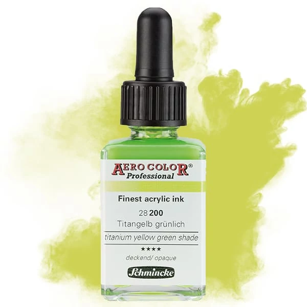 Schmincke AERO COLOR profesionalna boja za retuš pištolj, 28 ml - 200, titan žuto zelena nijansa