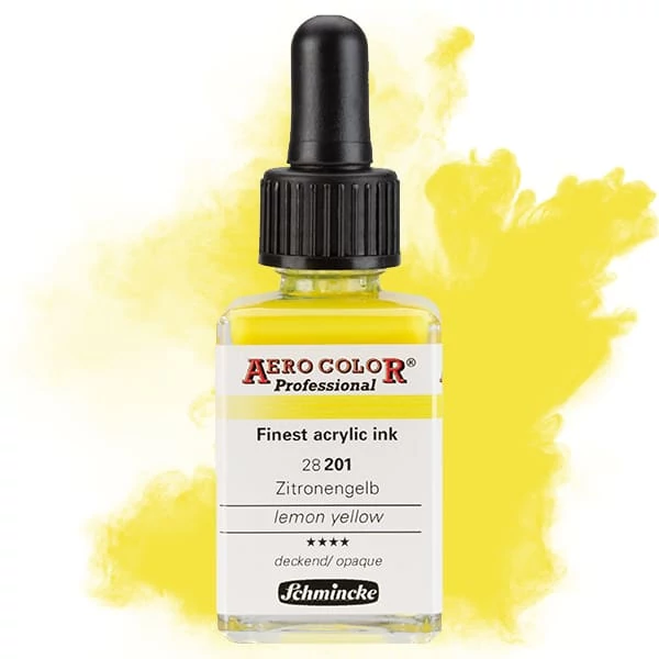 Schmincke AERO COLOR profesionalna boja za pištolj za retuširanje, 28 ml- 201, lemon yellow