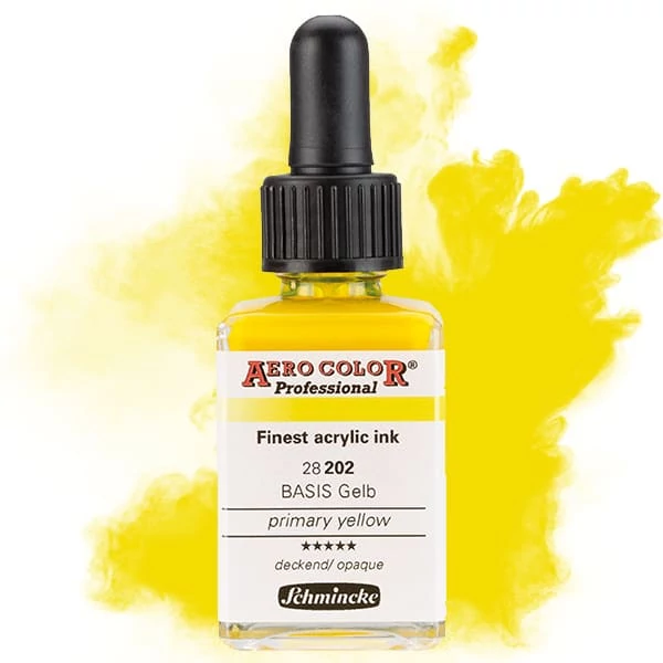Schmincke AERO COLOR profesionalna boja za pištolj za retuširanje, 28 ml- 202, primary yellow