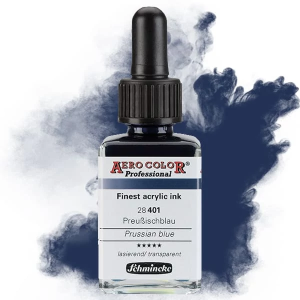 Schmincke AERO COLOR profesionalna boja za pištolj za retuširanje, 28 ml- 401, prussian blue