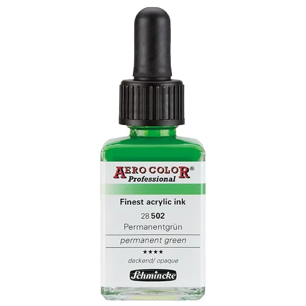 Schmincke AERO COLOR profesionalna boja za pištolj za retuširanje, 28 ml- 502, permanent green
