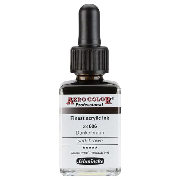 Schmincke AERO COLOR profesionalna boja za pištolj za retuširanje, 28 ml- 606, dark brown