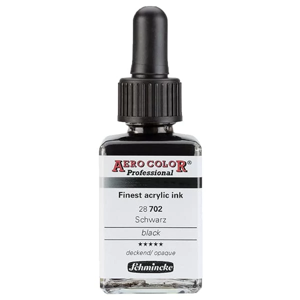Schmincke AERO COLOR profesionalna boja za pištolj za retuširanje, 28 ml- 702, black