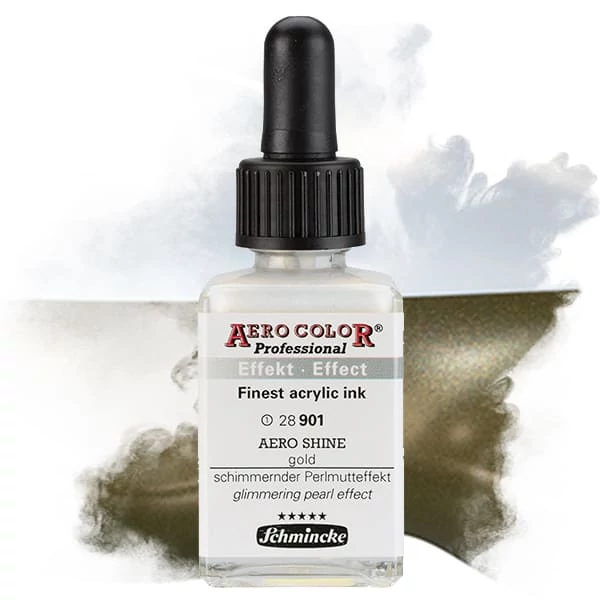 Schmincke AERO COLOR profesionalna boja za pištolj za retuširanje, 28 ml- 901, AERO SHINE gold