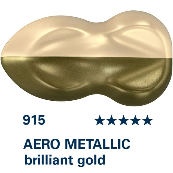 Schmincke AERO COLOR profesionalna boja za pištolj za retuširanje, 28 ml- 915, AERO METALLIC brilliant gold