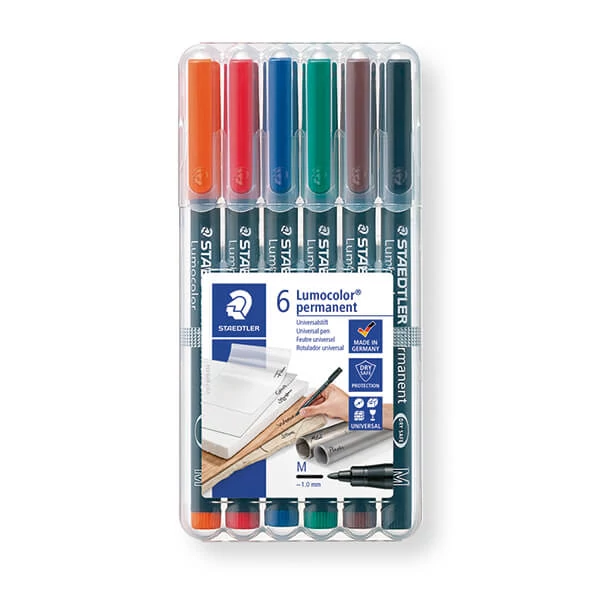 Set alkoholnih markera, Staedtler, Lumocolor, 1mm - 6 kom