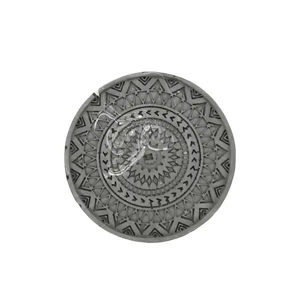 Jesmonite silikonski kalup za akril i smolu - okrugli podmetač za čaše s mandalom s rubom, 11 cm