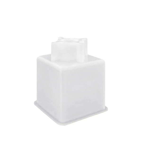 Jesmonite silikonski kalup za akril i smolu - kvadratna vaza, boca, 6,8x8 cm