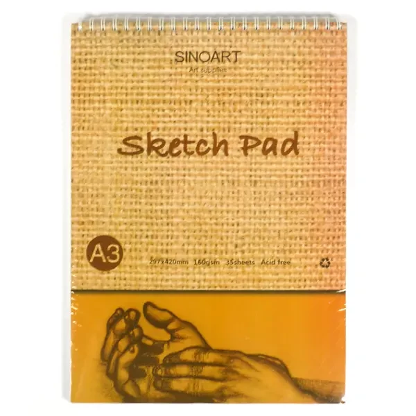 Sketch Pad blok za crtanje i skiciranje, 160 g, 35 listova, A3, spiralni uvez
