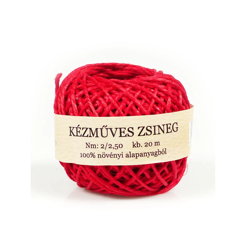 Konop od konoplje 20 m - crveni