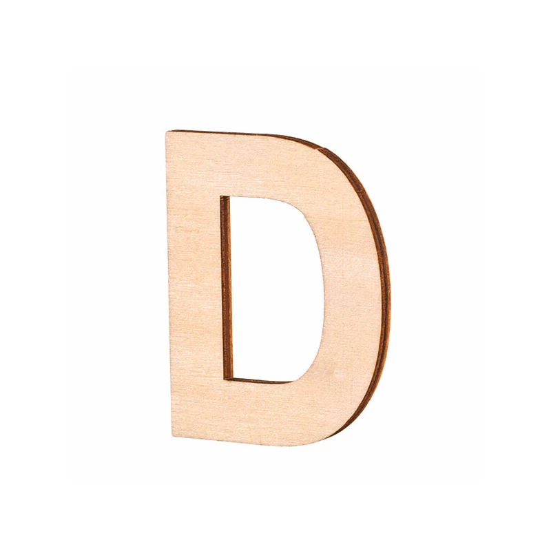 Drveno slovo, 80x5 mm - D