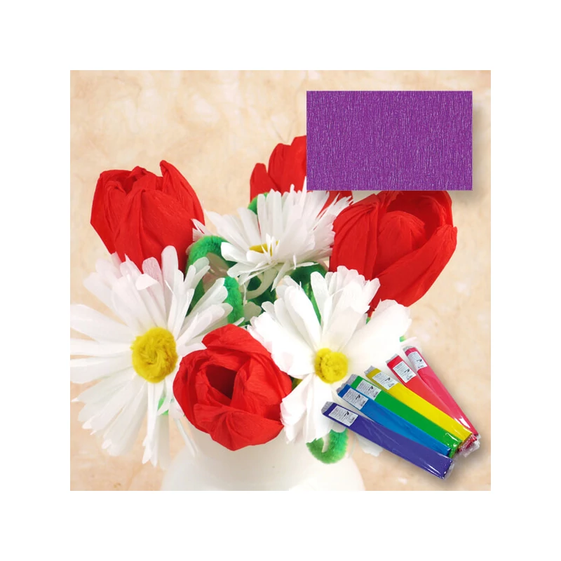 Krep papir, 50x250 cm - viola