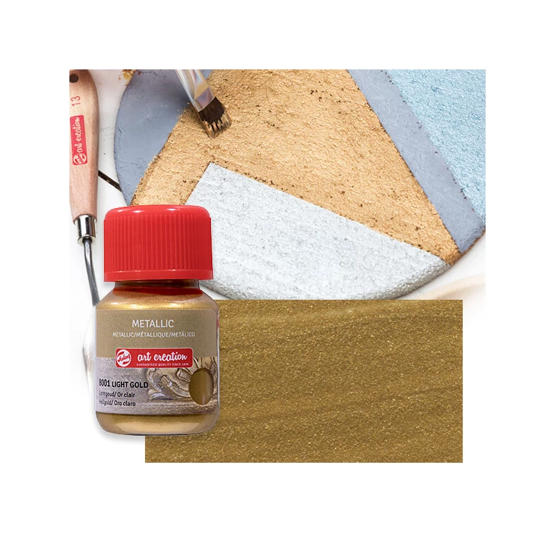 Art Creation Metalik akrilna boja, 30 ml - 8001 svijetlo zlatna Svijetlo zlatna