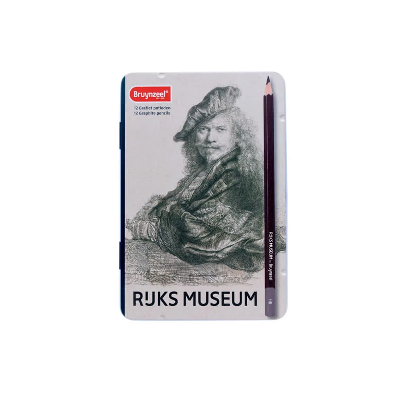 Bruynzeel Rijks Museum set grafitnih olovaka - 12 kom., Rembrandt: Autoportret