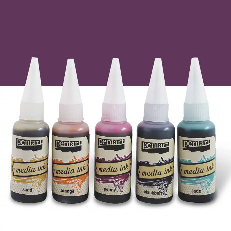 Tinta Pentart Media, tinta boja, 20 ml - lila
