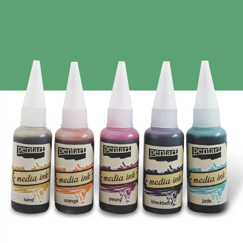 Pentart Media tinta, tuš boja, 20 ml - list grožđa