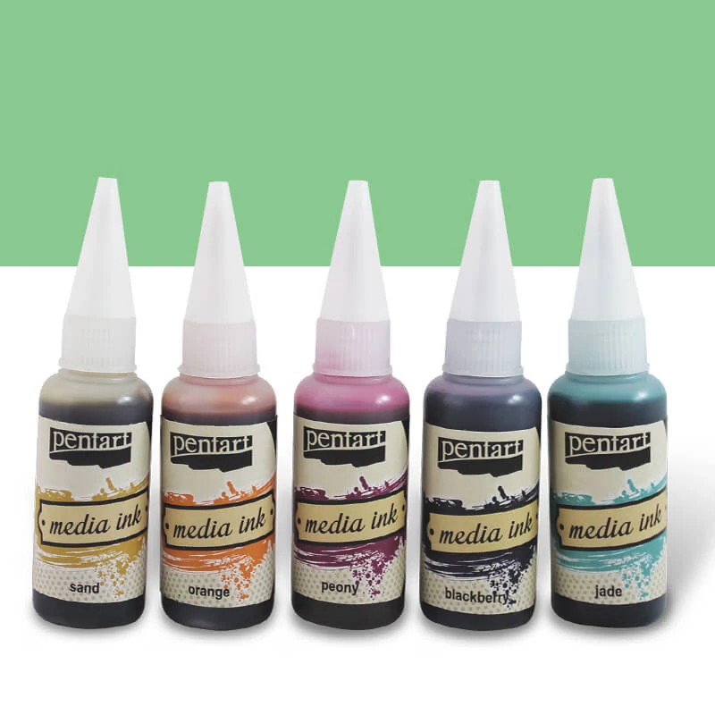 Tinta Pentart Media, tinta boja, 20 ml - zelena jabuka