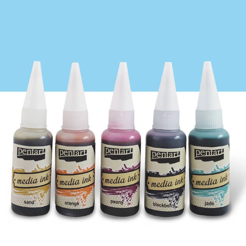 Pentart Media ink, tuš boja, 20 ml - zora