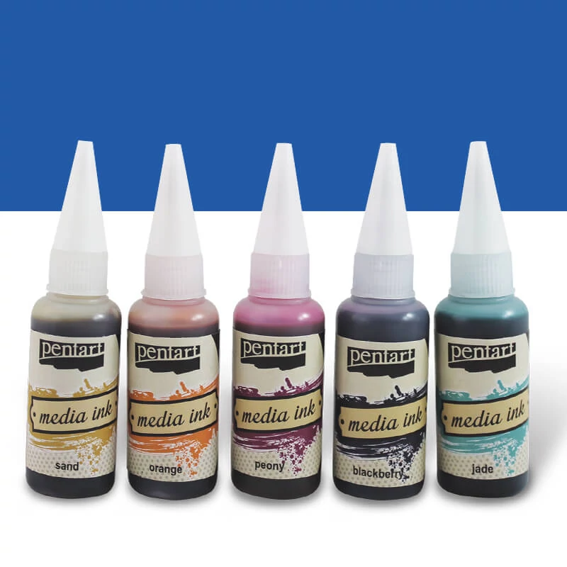 Tinta Pentart Media, tinta boja, 20 ml - plava