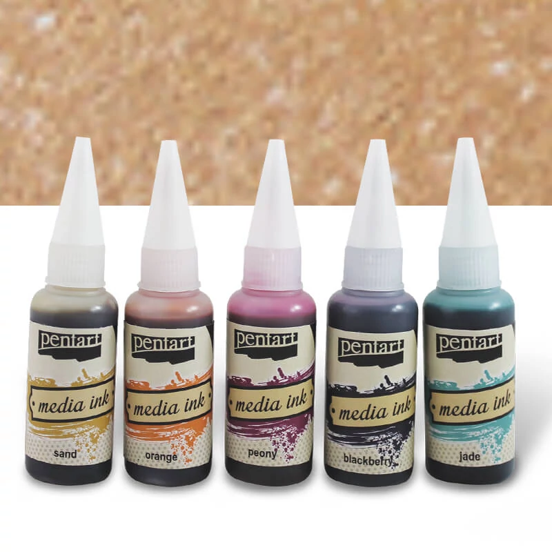 Pentart Media tinta, tinta boja, 20 ml - metalik bronza