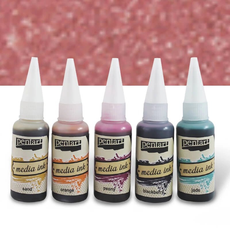 Tinta Pentart Media, tinta boja, 20 ml - metalik bakar