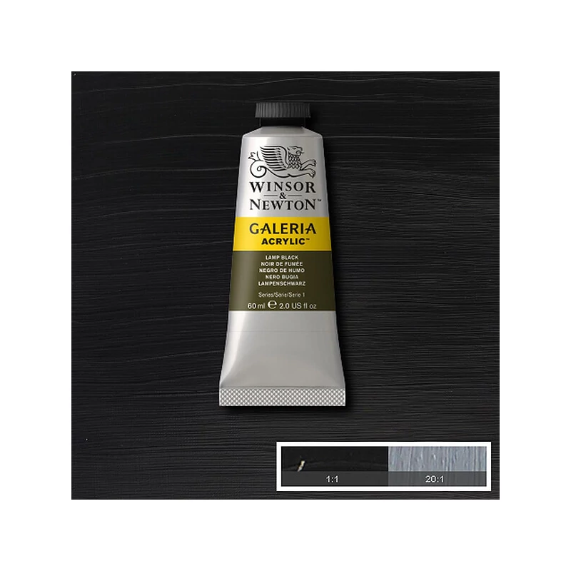 Winsor&Newton Galeria akrilna boja, 60 ml - 337, lamp black