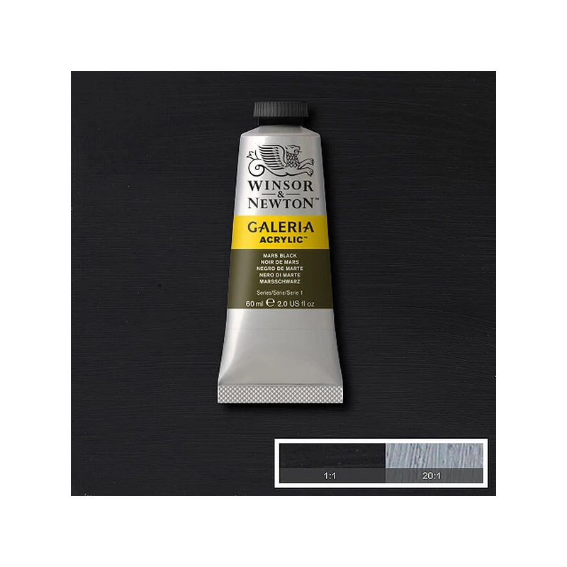 Winsor&Newton Galeria akrilna boja, 60 ml - 386, mars black