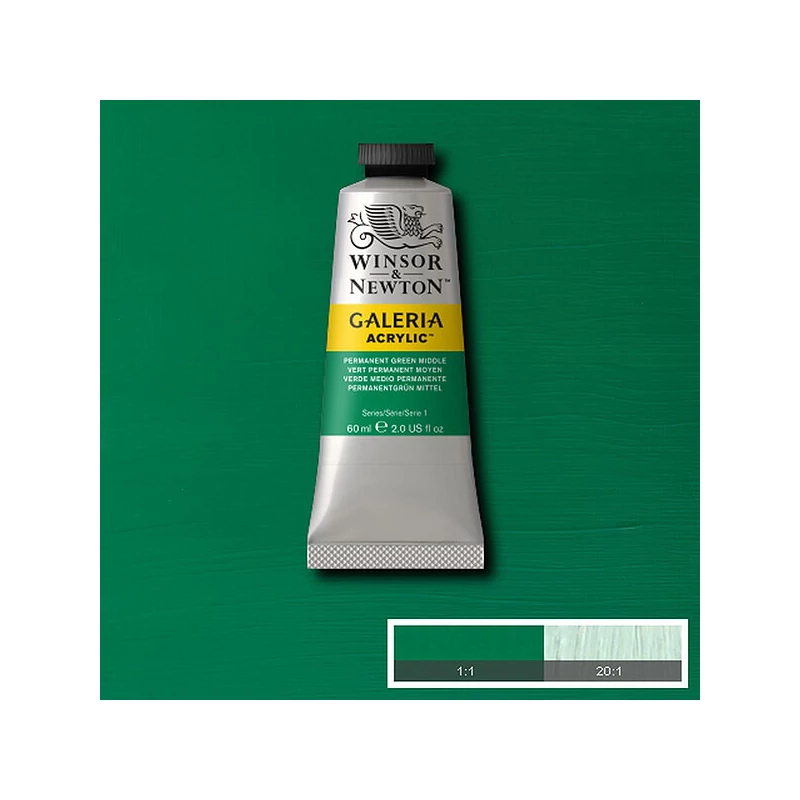 Winsor&Newton Galeria akrilna boja, 60 ml - 484, permanent green middle