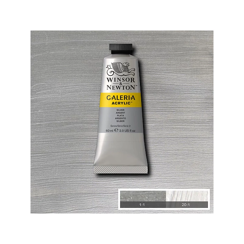 Winsor&Newton Galeria akrilna boja, 60 ml - 617, silver