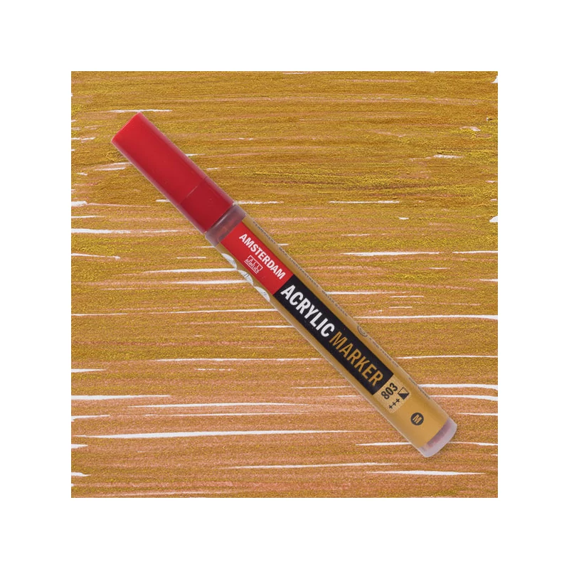 Talens Amsterdam akril filctoll, M, 803 - deep gold