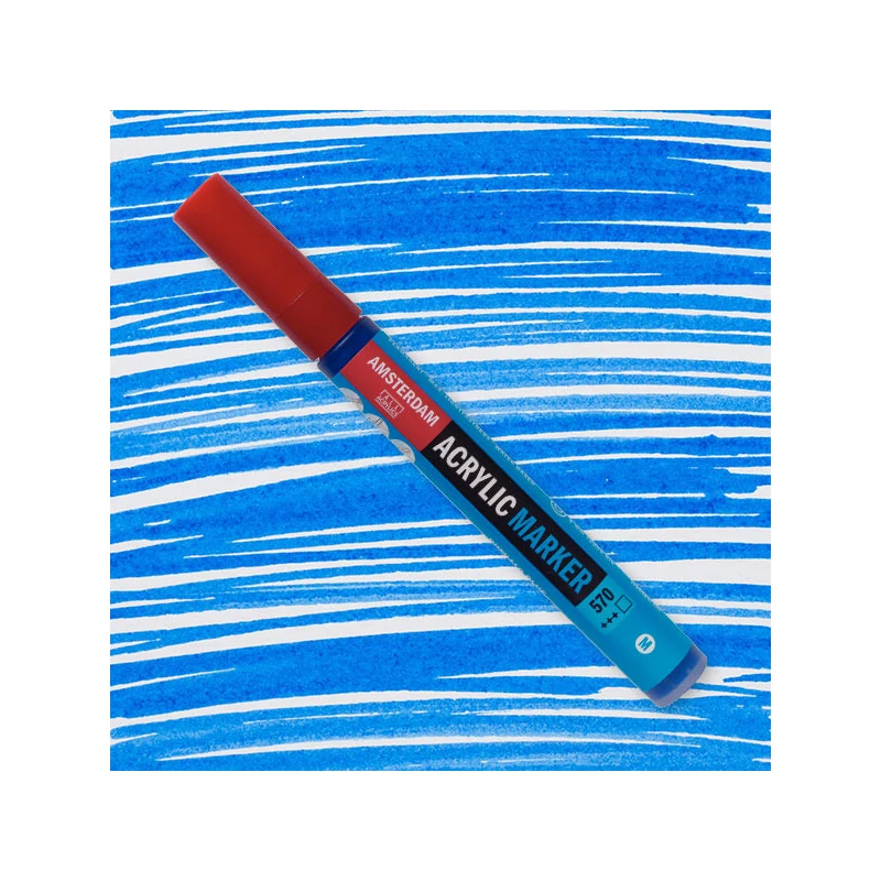Talens Amsterdam akril filctoll, M, 570 - phthalo blue