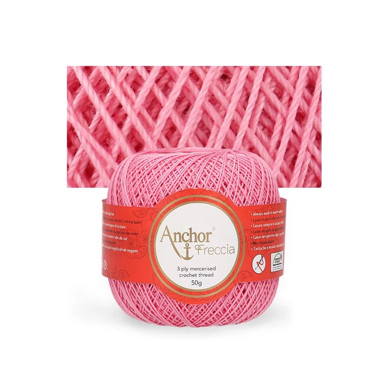 Konac za heklanje, Freccia 12, 50g, 00075 roza