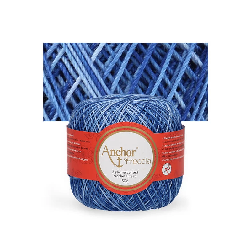 Konac za heklanje, Freccia 12, 50g, Multicolor, 01210 tamnoplavi ombre