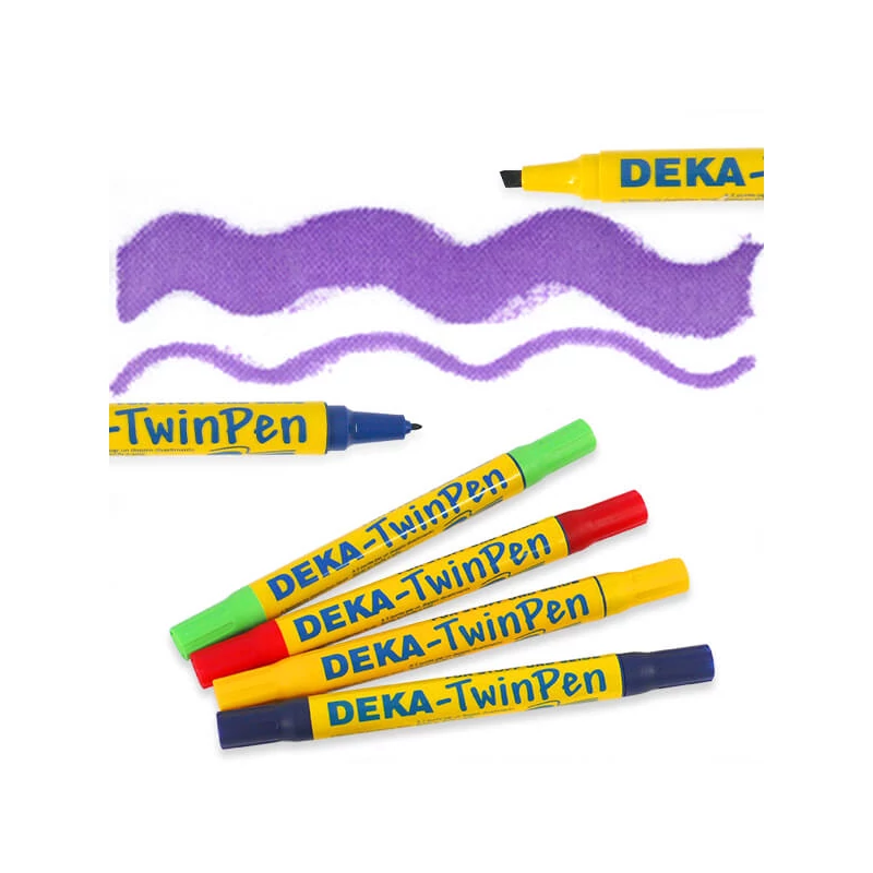Deka TwinPen dvostrani tekstilni flomaster - 39 viola