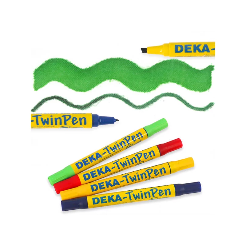 Deka TwinPen dvostrani tekstilni flomaster - 64 zeleni
