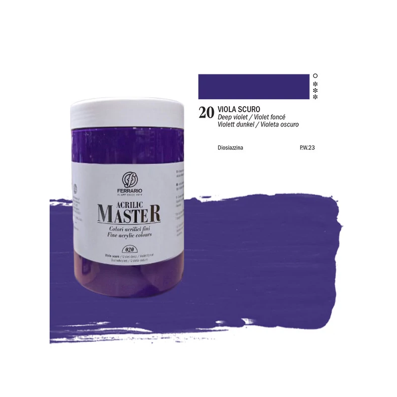Ferrario Master akrilna boja, 1000 ml - 20, deep violet
