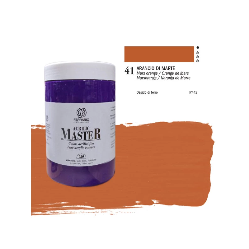 Ferrario Master akrilna boja, 1000 ml - 41, mars orange